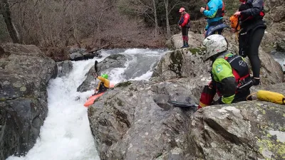 Nico négocie un des plus gros passages 5 du parcours.
